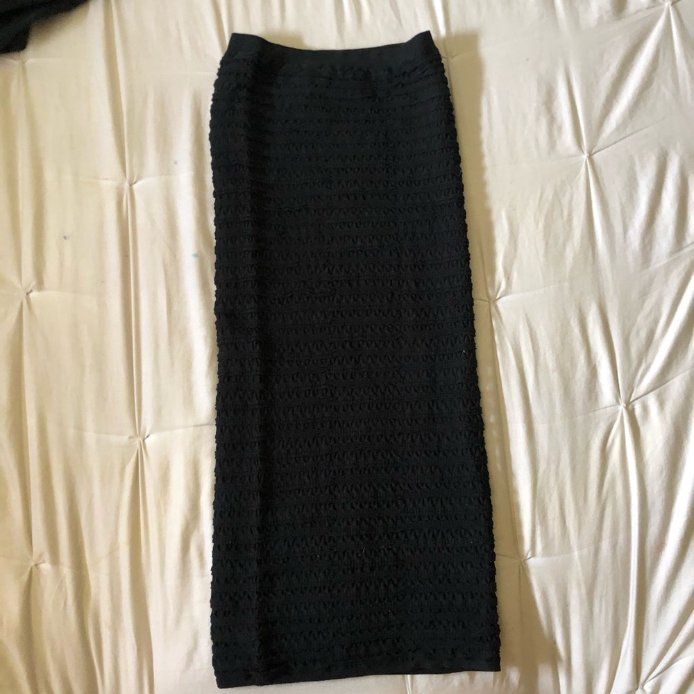 Black fitted tube dress